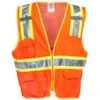 Tingley Vests: Men's Hi-Vis V73859 Fluorescent Orange/Yellow Surveyor Vest