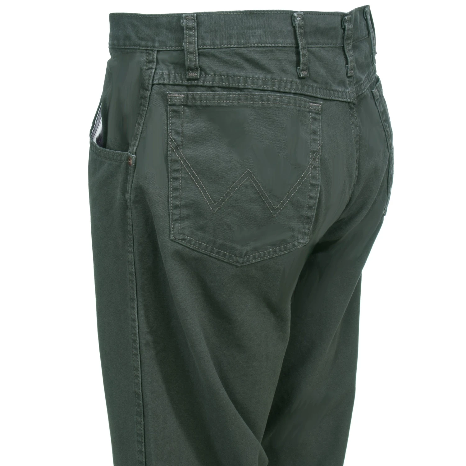 Wrangler Jeans: Men's Moss Green 31100 MS Rugged Wear Straight Leg Canvas Jeans Wrangler Jeans: Men's Moss Green 31100 MS Rugged Wear Straight Leg Canvas Jeans -Wrangler Store wrangler 31100ms l 01