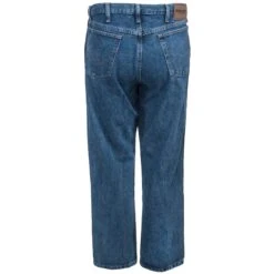 Wrangler Jeans: Men's Grey Indigo 35001 GI Rugged Wear Relaxed Fit Work Jeans